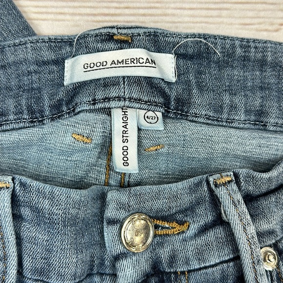 SALE Good American Straight Leg Jeans, Sz 4 - Picture 3 of 3